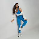 Conjunto Fitness Nadador Seamless Azul Canelado CO419