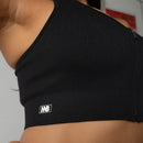 Conjunto Fitness Nadador Seamless Preto Canelado CO417