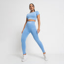 Conjunto Fitness Seamless Mesclado Azul CO459/1