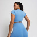 Conjunto Fitness Seamless Mesclado Azul CO459/1