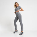 Conjunto Fitness Seamless Mesclado Cinza CO456/1