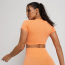 Conjunto Fitness Seamless Mesclado Laranja CO460