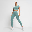 Conjunto Fitness Seamless Mesclado Verde CO457/1