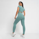 Conjunto Fitness Seamless Mesclado Verde CO457/1