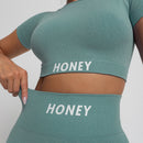 Conjunto Fitness Seamless Mesclado Verde CO457/1