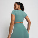 Conjunto Fitness Seamless Mesclado Verde CO457/1