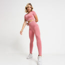 Conjunto Fitness Seamless Mesclado Rosa CO458/1