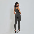 Conjunto Fitness sem Costura Nadador Cinza CO427