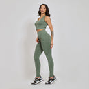 Conjunto Fitness sem Costura Nadador Verde CO426