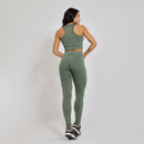 Conjunto Fitness sem Costura Nadador Verde CO426