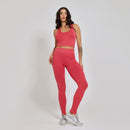 Conjunto Fitness sem Costura Nadador Vermelho CO428