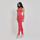 Conjunto Fitness sem Costura Nadador Vermelho CO428