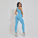Conjunto Fitness sem Costura Nadador Azul CO424