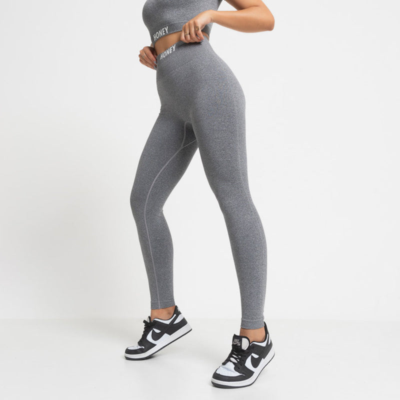 Conjunto Fitness Seamless Mesclado Cinza CO456/1