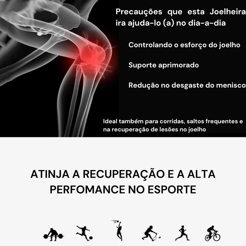 Joelheira Ergonômica de Compressão para Alívio de Dor e Suporte Avançado