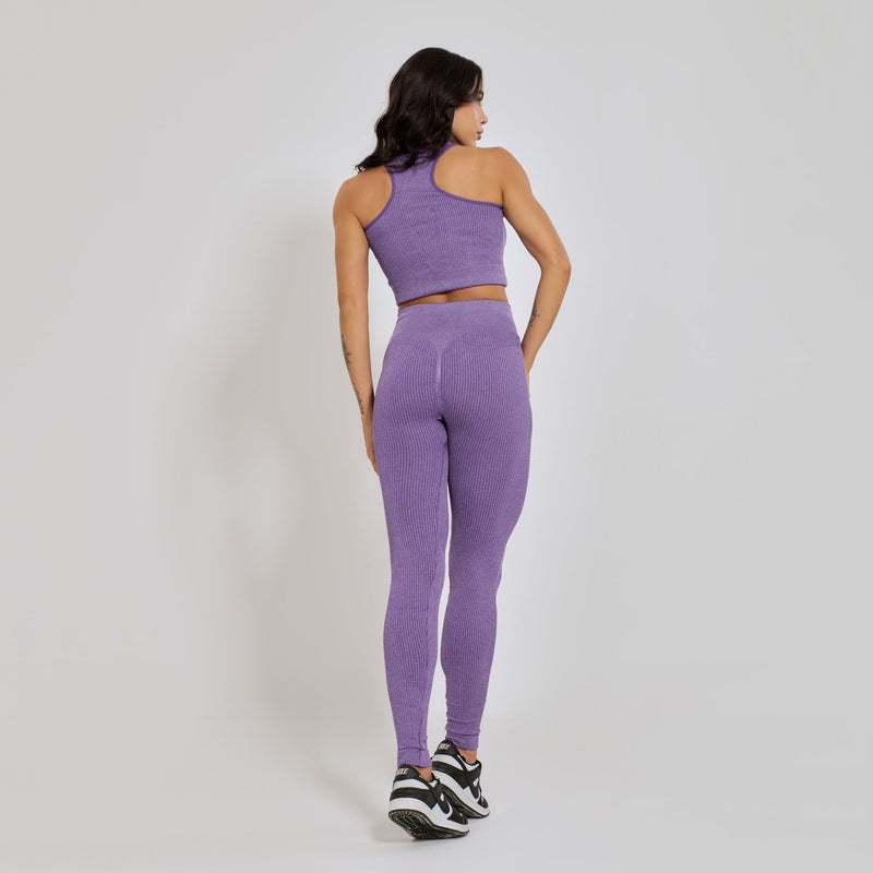 Conjunto Fitness sem Costura Nadador Roxo CO429