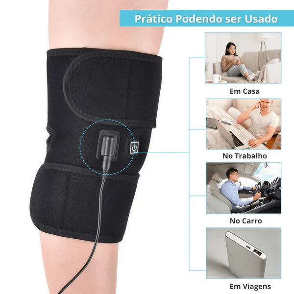 KneeTherapy Pro - Faixa de Joelho Terapêutica com Luz Infravermelha