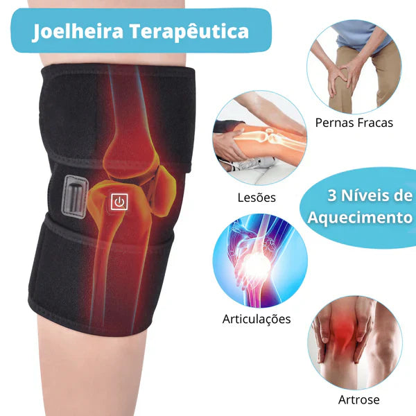 KneeTherapy Pro - Faixa de Joelho Terapêutica com Luz Infravermelha